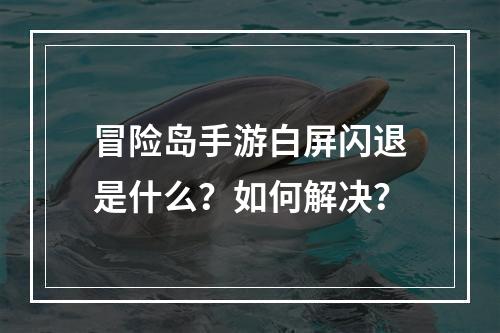 冒险岛手游白屏闪退是什么？如何解决？