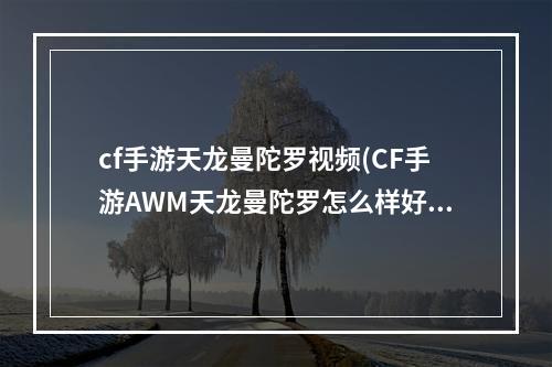 cf手游天龙曼陀罗视频(CF手游AWM天龙曼陀罗怎么样好不好用)