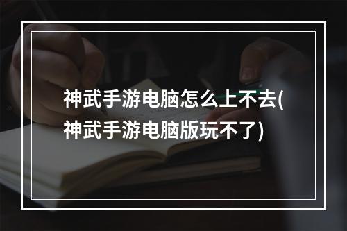 神武手游电脑怎么上不去(神武手游电脑版玩不了)