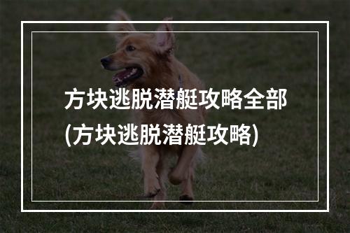 方块逃脱潜艇攻略全部(方块逃脱潜艇攻略)