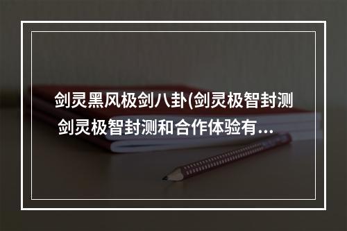 剑灵黑风极剑八卦(剑灵极智封测 剑灵极智封测和合作体验有什么区别)