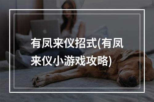 有凤来仪招式(有凤来仪小游戏攻略)