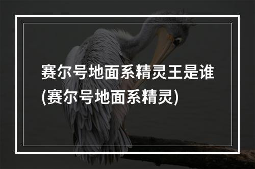 赛尔号地面系精灵王是谁(赛尔号地面系精灵)