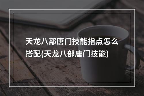 天龙八部唐门技能指点怎么搭配(天龙八部唐门技能)