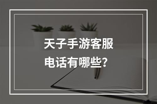 天子手游客服电话有哪些？