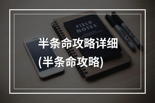 半条命攻略详细(半条命攻略)