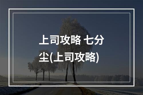 上司攻略 七分尘(上司攻略)