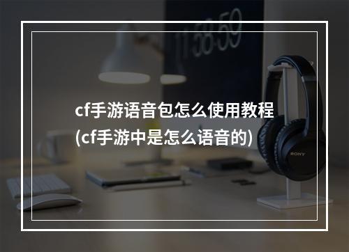 cf手游语音包怎么使用教程(cf手游中是怎么语音的)