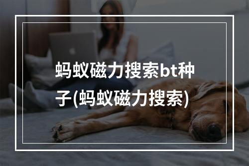 蚂蚁磁力搜索bt种子(蚂蚁磁力搜索)