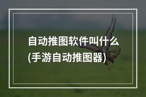 自动推图软件叫什么(手游自动推图器)