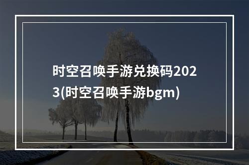 时空召唤手游兑换码2023(时空召唤手游bgm)