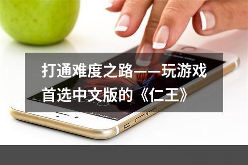 打通难度之路——玩游戏首选中文版的《仁王》