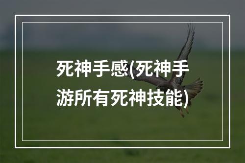 死神手感(死神手游所有死神技能)