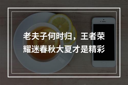 老夫子何时归，王者荣耀迷春秋大夏才是精彩