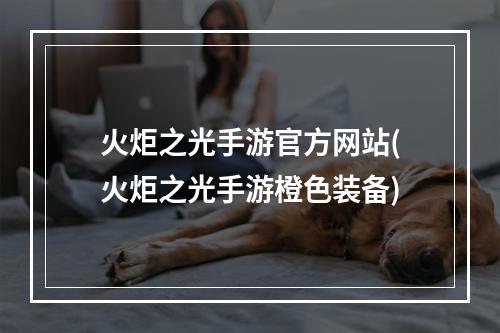 火炬之光手游官方网站(火炬之光手游橙色装备)