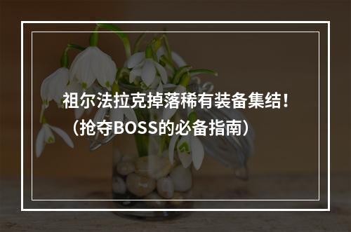 祖尔法拉克掉落稀有装备集结！（抢夺BOSS的必备指南）