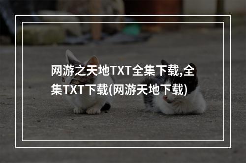 网游之天地TXT全集下载,全集TXT下载(网游天地下载)