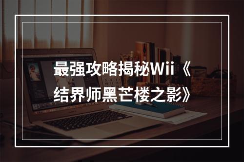 最强攻略揭秘Wii《结界师黑芒楼之影》