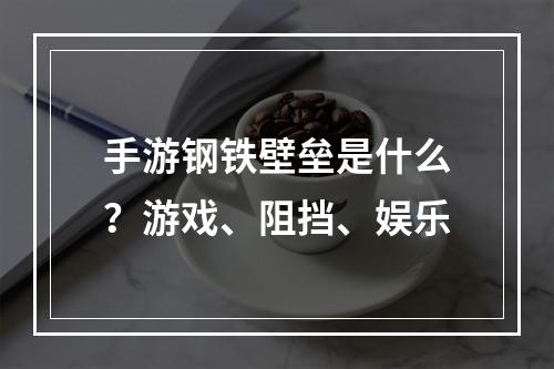 手游钢铁壁垒是什么？游戏、阻挡、娱乐