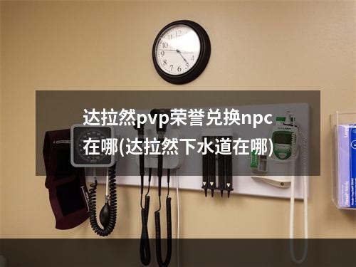 达拉然pvp荣誉兑换npc在哪(达拉然下水道在哪)