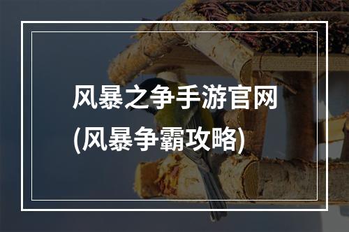 风暴之争手游官网(风暴争霸攻略)