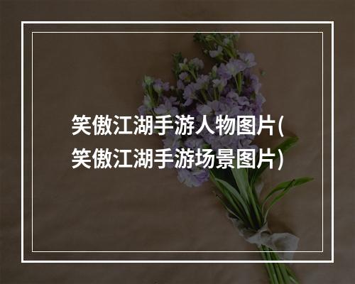 笑傲江湖手游人物图片(笑傲江湖手游场景图片)