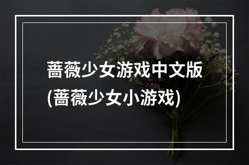 蔷薇少女游戏中文版(蔷薇少女小游戏)