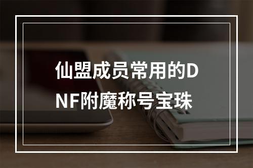 仙盟成员常用的DNF附魔称号宝珠