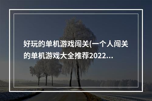 好玩的单机游戏闯关(一个人闯关的单机游戏大全推荐2022 单人闯关单机游戏)