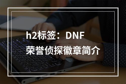 h2标签：DNF荣誉侦探徽章简介