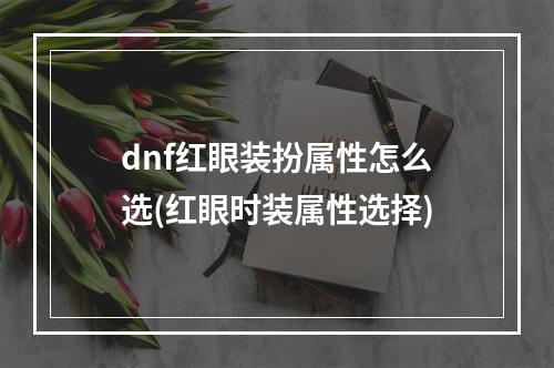 dnf红眼装扮属性怎么选(红眼时装属性选择)