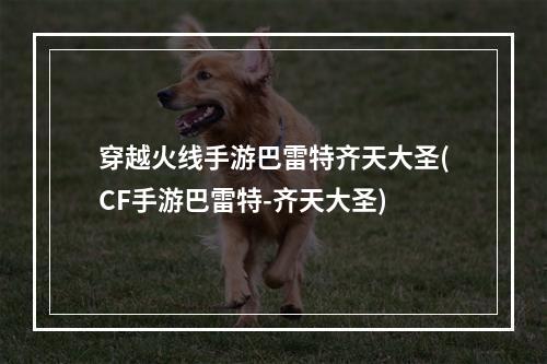 穿越火线手游巴雷特齐天大圣(CF手游巴雷特-齐天大圣)