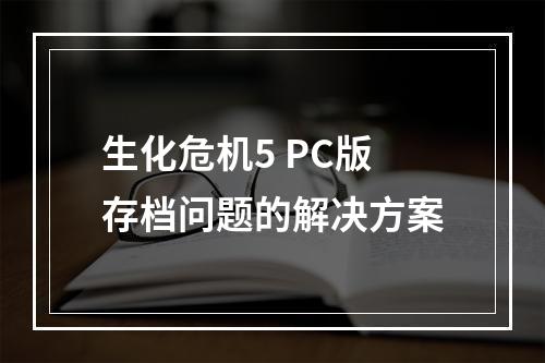 生化危机5 PC版存档问题的解决方案