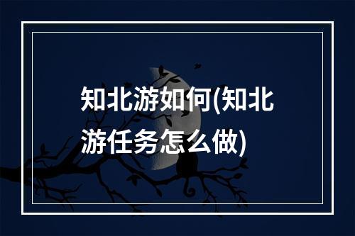 知北游如何(知北游任务怎么做)