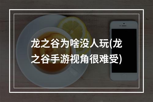 龙之谷为啥没人玩(龙之谷手游视角很难受)