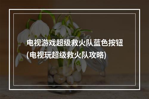 电视游戏超级救火队蓝色按钮(电视玩超级救火队攻略)