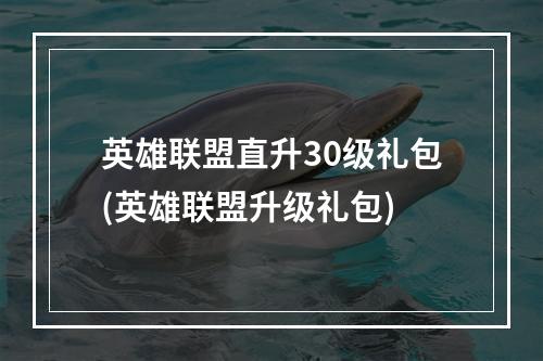 英雄联盟直升30级礼包(英雄联盟升级礼包)