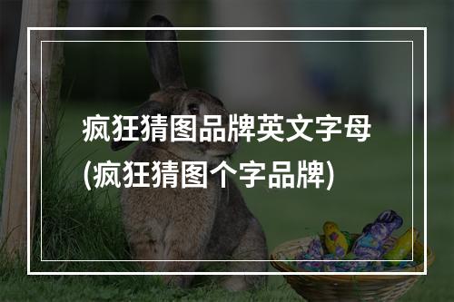 疯狂猜图品牌英文字母(疯狂猜图个字品牌)