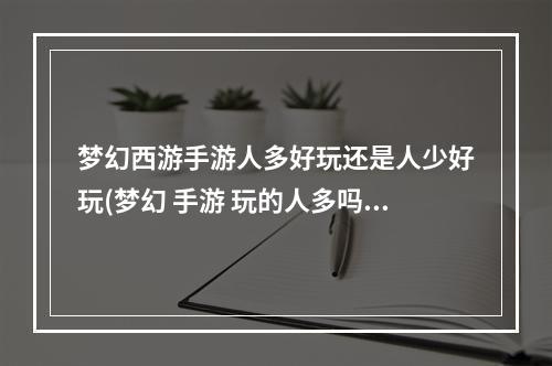 梦幻西游手游人多好玩还是人少好玩(梦幻 手游 玩的人多吗)