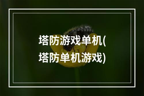 塔防游戏单机(塔防单机游戏)