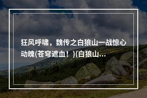 狂风呼啸，魏传之白狼山一战惊心动魄(苍穹遮血！)(白狼山下，魏传江山再起(逆境中求美好))