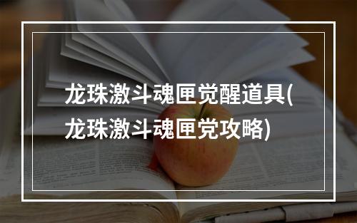 龙珠激斗魂匣觉醒道具(龙珠激斗魂匣党攻略)