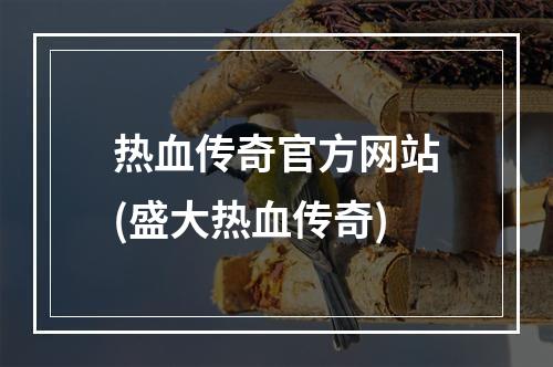 热血传奇官方网站(盛大热血传奇)