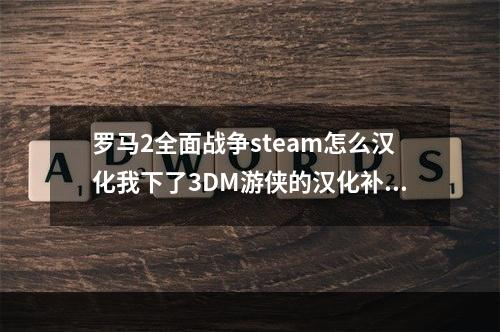 罗马2全面战争steam怎么汉化我下了3DM游侠的汉化补丁打上去后进游戏就出现这个然后进去就是英文的(罗马全面战争汉化补丁)