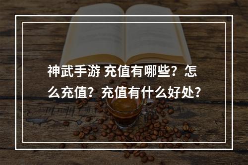 神武手游 充值有哪些？怎么充值？充值有什么好处？