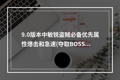 9.0版本中敏锐盗贼必备优先属性爆击和急速(夺取BOSS晶石有效战术)