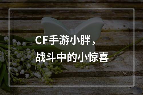 CF手游小胖，战斗中的小惊喜