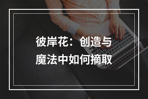 彼岸花：创造与魔法中如何摘取