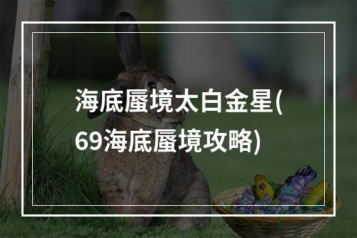 海底蜃境太白金星(69海底蜃境攻略)