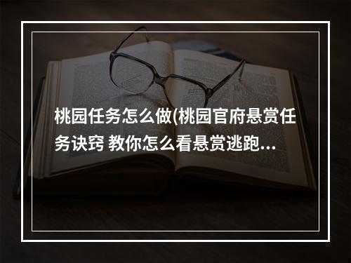 桃园任务怎么做(桃园官府悬赏任务诀窍 教你怎么看悬赏逃跑2次)